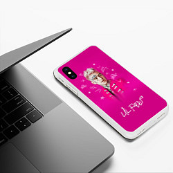 Чехол iPhone XS Max матовый Lil Peep: Pink Light, цвет: 3D-белый — фото 2