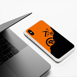 Чехол iPhone XS Max матовый Bitcoin Mining, цвет: 3D-белый — фото 2