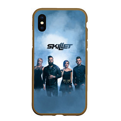 Чехол iPhone XS Max матовый Skillet: Smoke, цвет: 3D-коричневый