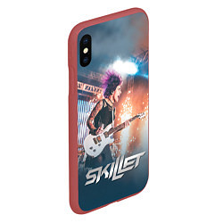 Чехол iPhone XS Max матовый Skillet: Korey Cooper, цвет: 3D-красный — фото 2