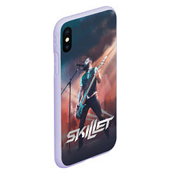 Чехол iPhone XS Max матовый Skillet: John Cooper, цвет: 3D-светло-сиреневый — фото 2