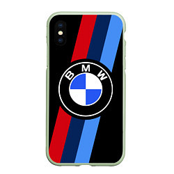 Чехол iPhone XS Max матовый BMW 2021 M SPORT БМВ М СПОРТ, цвет: 3D-салатовый