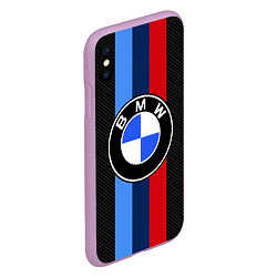 Чехол iPhone XS Max матовый BMW SPORT, цвет: 3D-сиреневый — фото 2