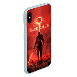 Чехол iPhone XS Max матовый Dark Souls: Red Sunrise, цвет: 3D-голубой — фото 2