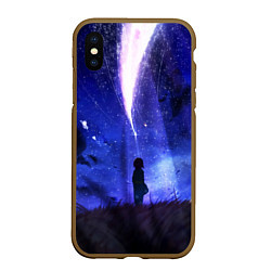 Чехол iPhone XS Max матовый Your Name, цвет: 3D-коричневый