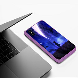 Чехол iPhone XS Max матовый Your Name, цвет: 3D-фиолетовый — фото 2