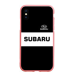 Чехол iPhone XS Max матовый Subaru: Black Sport