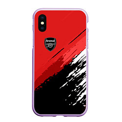 Чехол iPhone XS Max матовый FC Arsenal: Original, цвет: 3D-сиреневый