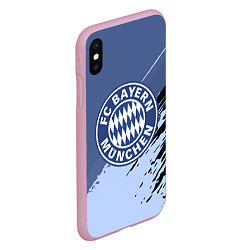 Чехол iPhone XS Max матовый FC Bayern Munchen: Abstract style, цвет: 3D-розовый — фото 2