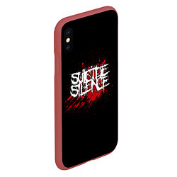 Чехол iPhone XS Max матовый Suicide Silence Blood, цвет: 3D-красный — фото 2