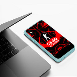 Чехол iPhone XS Max матовый CS:GO - Алексей, цвет: 3D-мятный — фото 2