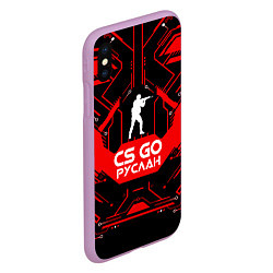 Чехол iPhone XS Max матовый CS:GO - Руслан, цвет: 3D-сиреневый — фото 2