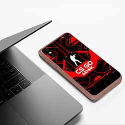 Чехол iPhone XS Max матовый CS:GO - Денис, цвет: 3D-коричневый — фото 2