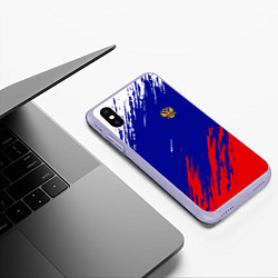 Чехол iPhone XS Max матовый RUSSIA SPORT, цвет: 3D-светло-сиреневый — фото 2