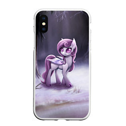 Чехол iPhone XS Max матовый Violet Pony, цвет: 3D-белый