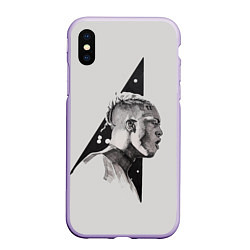 Чехол iPhone XS Max матовый XXXtentacion, цвет: 3D-светло-сиреневый