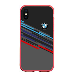 Чехол iPhone XS Max матовый BMW BRAND COLOR, цвет: 3D-красный