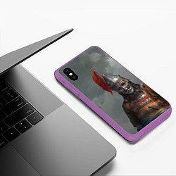 Чехол iPhone XS Max матовый Kingdom Come: Deliverance, цвет: 3D-фиолетовый — фото 2