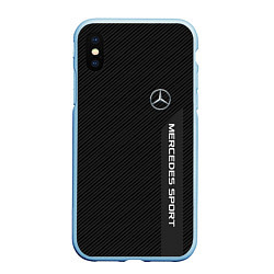 Чехол iPhone XS Max матовый Mercedes AMG: Sport Line, цвет: 3D-голубой