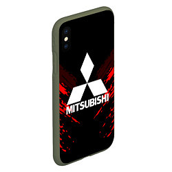 Чехол iPhone XS Max матовый Mitsubishi: Red Anger, цвет: 3D-темно-зеленый — фото 2