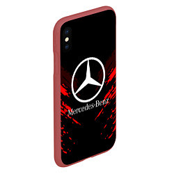 Чехол iPhone XS Max матовый Mercedes-Benz: Red Anger, цвет: 3D-красный — фото 2