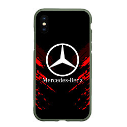 Чехол iPhone XS Max матовый Mercedes-Benz: Red Anger, цвет: 3D-темно-зеленый