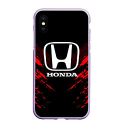 Чехол iPhone XS Max матовый Honda: Red Anger, цвет: 3D-светло-сиреневый