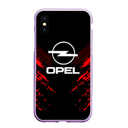 Чехол iPhone XS Max матовый Opel: Red Anger, цвет: 3D-сиреневый