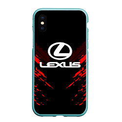 Чехол iPhone XS Max матовый Lexus: Red Anger, цвет: 3D-мятный