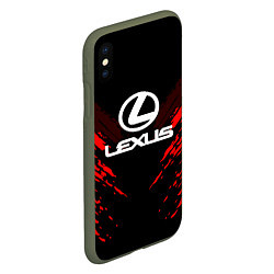 Чехол iPhone XS Max матовый Lexus: Red Anger, цвет: 3D-темно-зеленый — фото 2