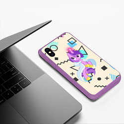 Чехол iPhone XS Max матовый My Little Pony, цвет: 3D-фиолетовый — фото 2