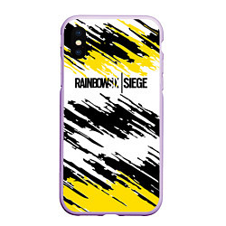 Чехол iPhone XS Max матовый Rainbow Six Siege: Yellow, цвет: 3D-сиреневый