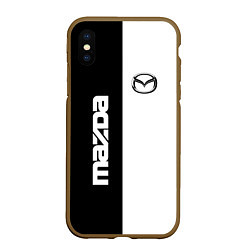 Чехол iPhone XS Max матовый Mazda B&W, цвет: 3D-коричневый