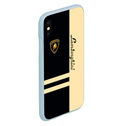 Чехол iPhone XS Max матовый Lamborghini Sport, цвет: 3D-голубой — фото 2