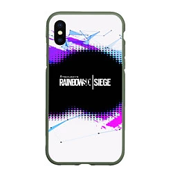 Чехол iPhone XS Max матовый Rainbow Six Siege: Color Style, цвет: 3D-темно-зеленый