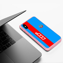 Чехол iPhone XS Max матовый СССР: Blue Collection, цвет: 3D-баблгам — фото 2