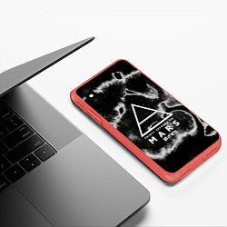 Чехол iPhone XS Max матовый 30 STM: Dark Wave, цвет: 3D-красный — фото 2