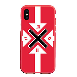 Чехол iPhone XS Max матовый 30 STM Symbols, цвет: 3D-красный