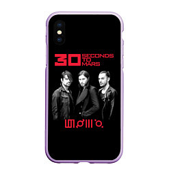 Чехол iPhone XS Max матовый 30 STM Band, цвет: 3D-сиреневый