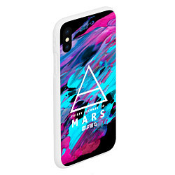 Чехол iPhone XS Max матовый 30 STM: Neon Colours, цвет: 3D-белый — фото 2