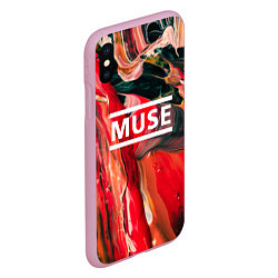 Чехол iPhone XS Max матовый MUSE: Red Colours, цвет: 3D-розовый — фото 2