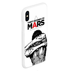 Чехол iPhone XS Max матовый 30 STM: Jared Leto, цвет: 3D-белый — фото 2