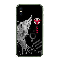 Чехол iPhone XS Max матовый 30 STM: Grey Bird, цвет: 3D-темно-зеленый