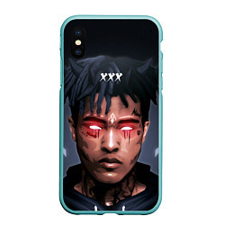 Чехол iPhone XS Max матовый XXXTentacion Demon, цвет: 3D-мятный