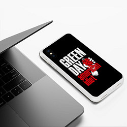 Чехол iPhone XS Max матовый Green Day: American Idiot, цвет: 3D-белый — фото 2