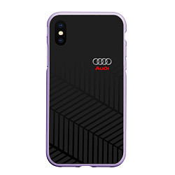 Чехол iPhone XS Max матовый Audi: Grey Collection, цвет: 3D-светло-сиреневый