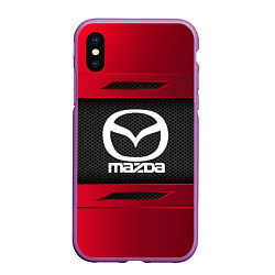Чехол iPhone XS Max матовый Mazda Sport, цвет: 3D-фиолетовый