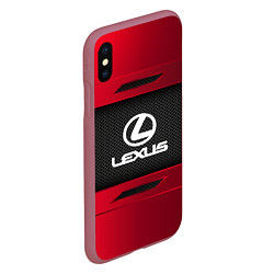 Чехол iPhone XS Max матовый Lexus Sport, цвет: 3D-малиновый — фото 2