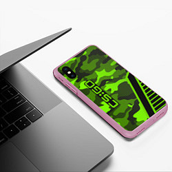 Чехол iPhone XS Max матовый CS:GO Light Green Camo, цвет: 3D-розовый — фото 2