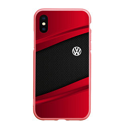 Чехол iPhone XS Max матовый Volkswagen: Red Sport, цвет: 3D-баблгам